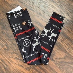 Pure Barre Christmas Holiday Pattern Leggings
